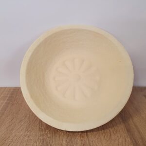 Large Round Wood Pulp Banneton with sun motif